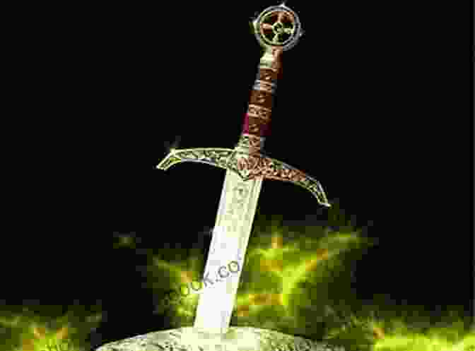 Excalibur, The Legendary Sword Of King Arthur, Resting In A Mystical Stone Awakened From Avalon Abby Goodrich