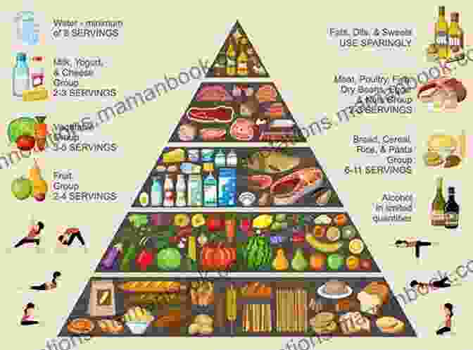 Visual Representation Of A Food Pyramid, Illustrating The Recommended Daily Intake Of Different Food Groups For A Balanced Diet. Doctor S Guide To Healthy Living