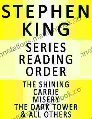 STEPHEN KING READING ORDER (SERIES LIST) IN ORDER: THE SHINIING CARRIE MISERY THE DARK TOWER ALL OTHERS